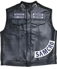 Charlie Hunnam Sons of Anarchy Biker Leather Vest
