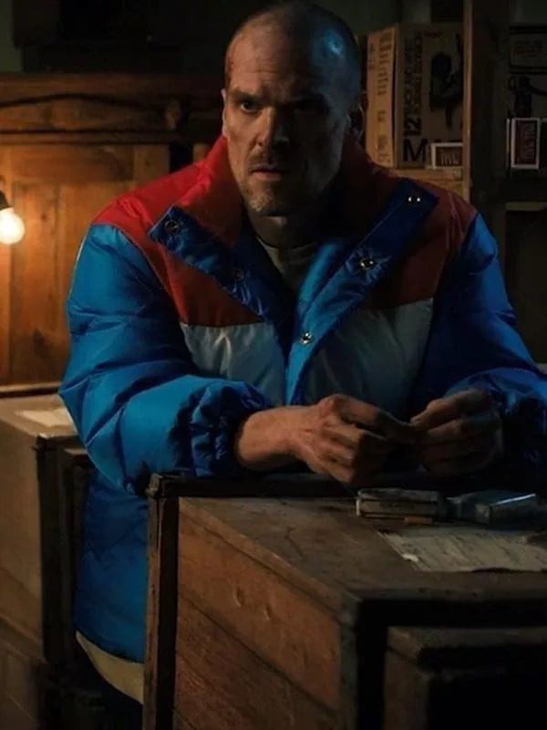 David Harbour Stranger Things Puffer Jacket