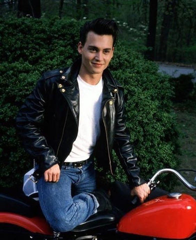 Johnny Depp Cry Baby Wade Walker Black Leather Jacket