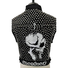 Juice Wrld Black Studded Denim Vest