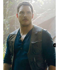 Jurassic World Chris Pratt Owen Grady Brown Vest