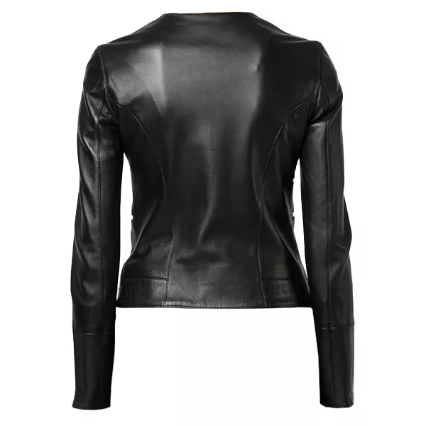 Ladies Leather Jacket Black