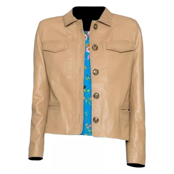 Brown Leather Shirt Womens
