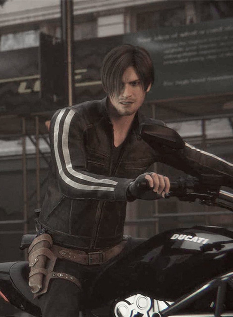 Leon Kennedy Resident Evil Vendetta Leather Jacket