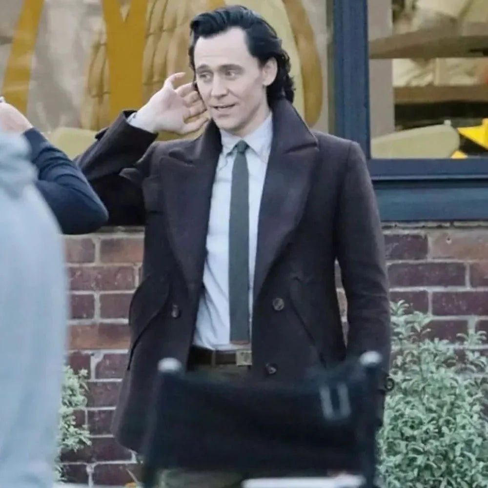 Loki Coat Season 2 | Tom Hiddleston Brown Wool Pea Coat