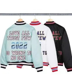 Supreme Love All Trust Few 2022 Do Wrong To No One Satin Jacket