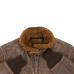 Men Usn Us Navy Aviator Air Forces G-1 Military Flight Bomber Distressed Brown Jacket