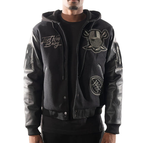 Vintage 1960 Las Vegas Raiders Hooded Bomber Jacket