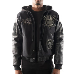 Vintage 1960 Las Vegas Raiders Hooded Bomber Jacket
