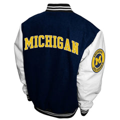 University Of Michigan Bomber Style Varsity Wolverine Jacket