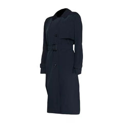 Womens Navy Blue Long Coat