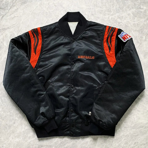 NFL Black/White Bengals Satin Jacket