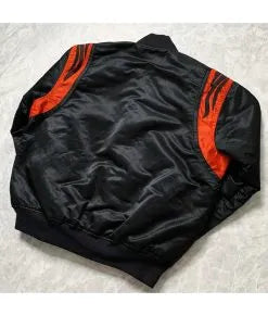 Black/White NFL Bengals Satin Jacket