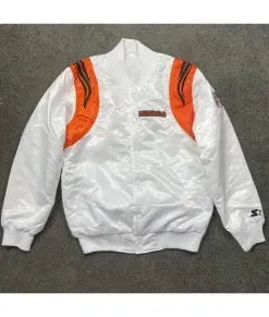 Black/White NFL Bengals Satin Jacket