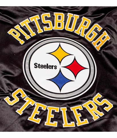 NFL Black Pittsburgh Steelers Heavyweight Satin Jacket