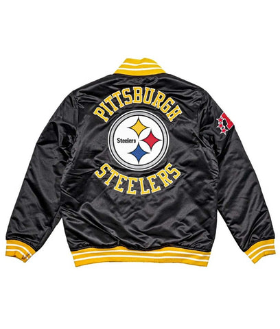 NFL Black Pittsburgh Steelers Heavyweight Satin Jacket