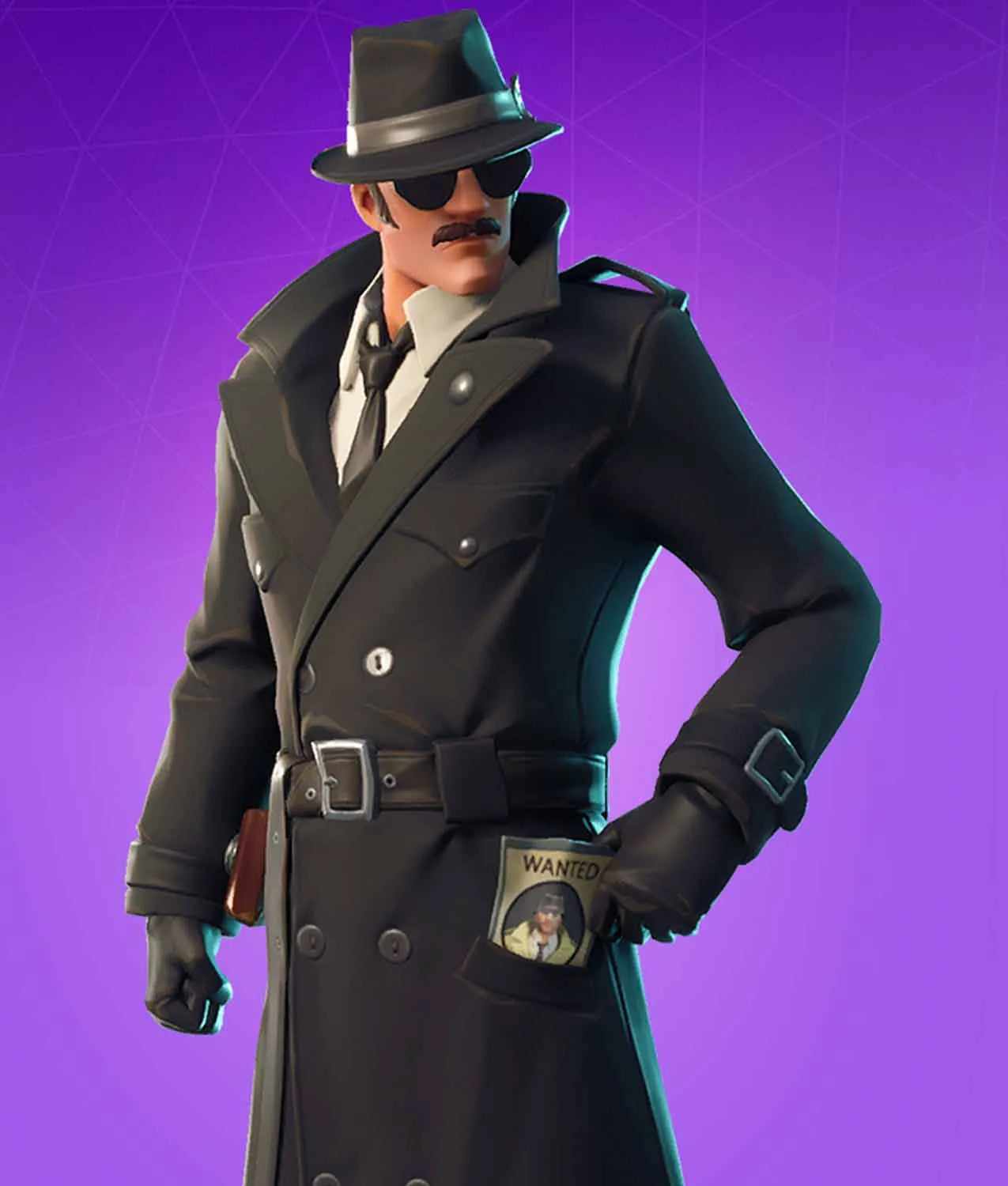 Fortnite Noir Skin Trench Coat