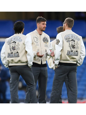 AC Milan Off White Varsity Jacket