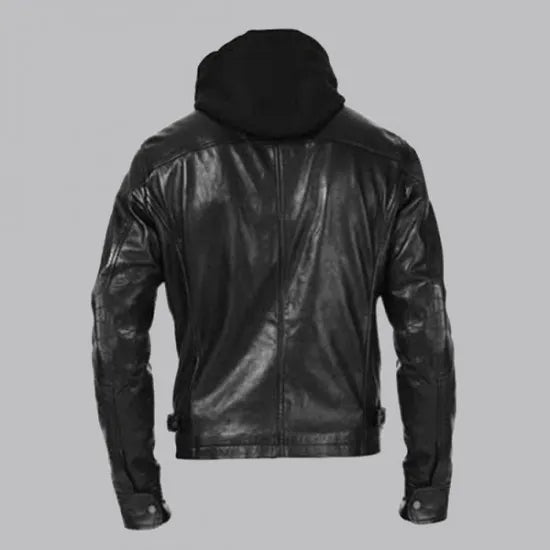 ARROW OLIVER QUEEN LEATHER HOODIE