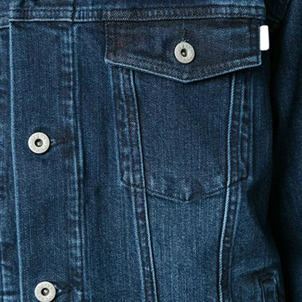 Red And Blue Denim Jacket