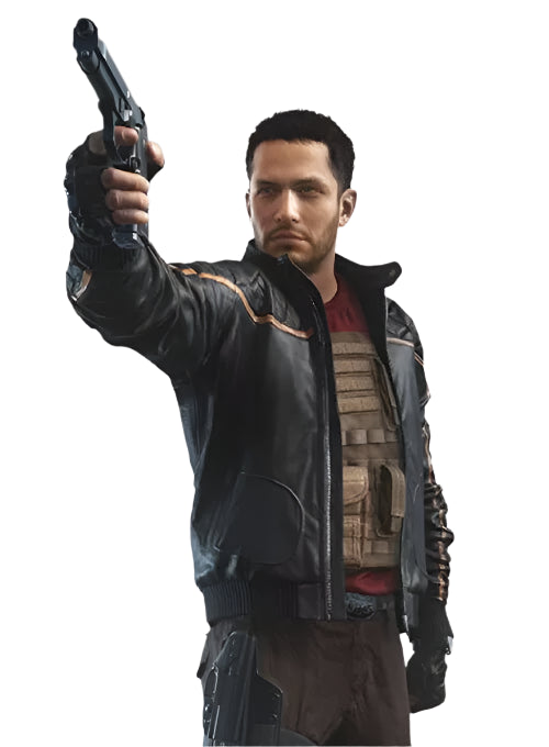 Battlefield Hardline Leather Jacket Celebrity Style 100% Genuine Lambskin Black