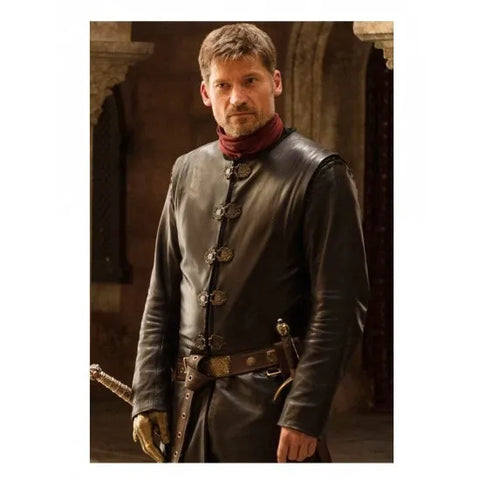 GAMES OF THRONES JAIME LANNISTER LEATHER COAT