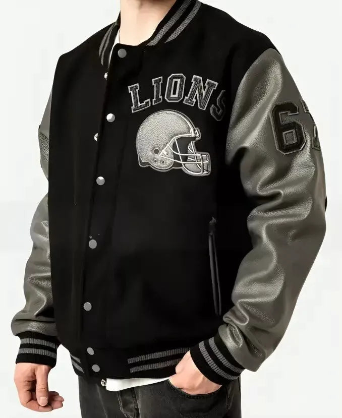Venom 2 Eddie Brock  Detroit Lions Varsity Jacket