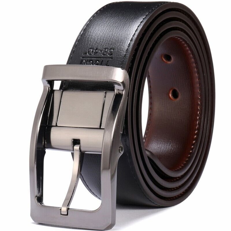 Black & Brown Reversible Formal & Casual Wear Genuine Leather Belt