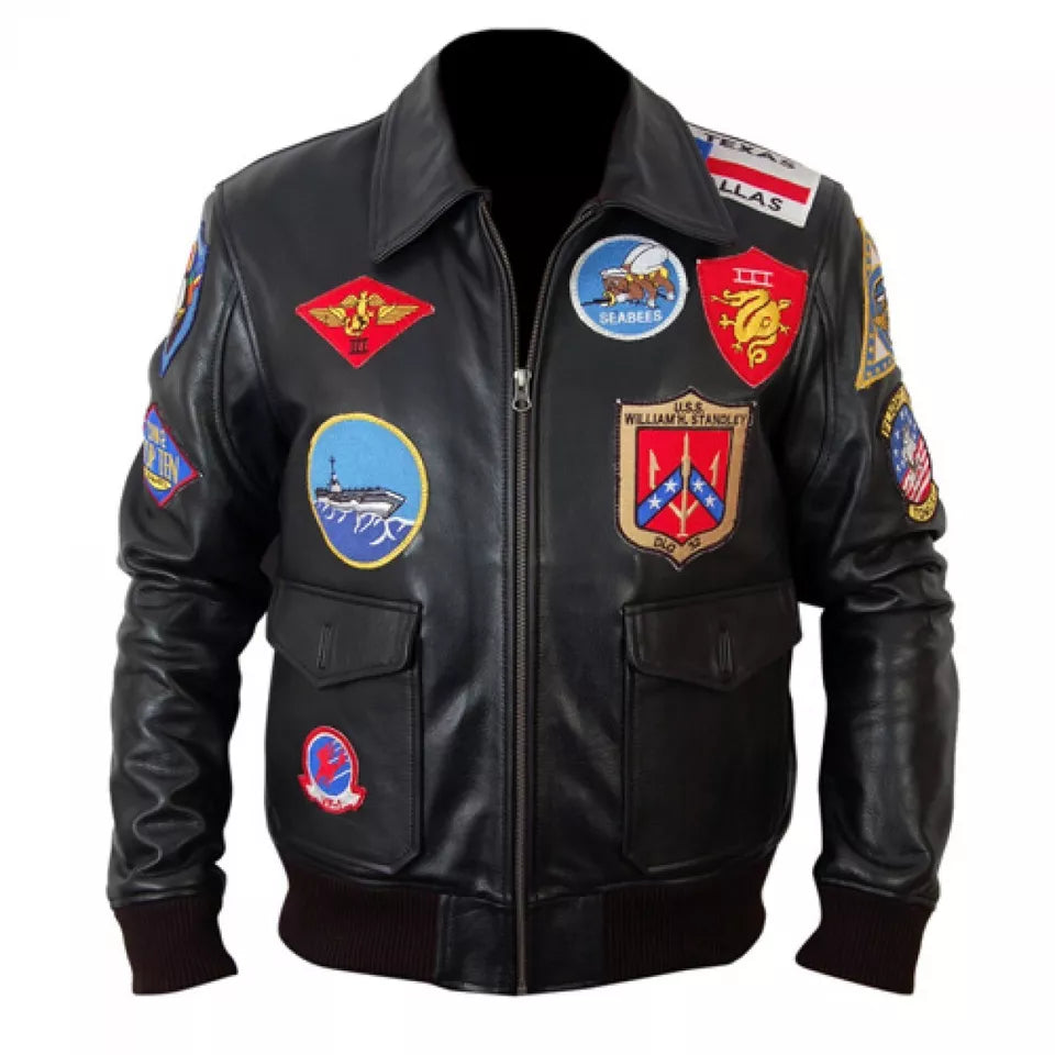 Tom Cruise Pete Maverick Cowhide Jacket | Classic Top Gun