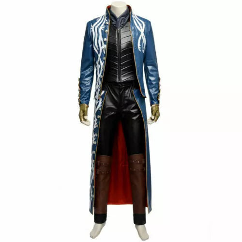 Devil May Cry 3 Vergil Cosplay Costume Men Outfit Halloween Custom Made Devil