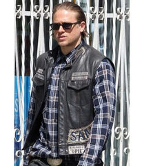 Charlie Hunnam Sons of Anarchy Biker Leather Vest
