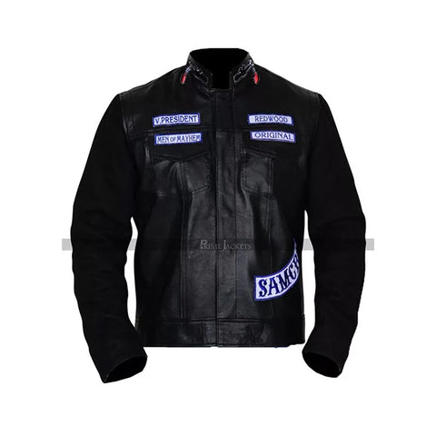 Jax Teller Motorcycle Jacket Vest With Patches S7