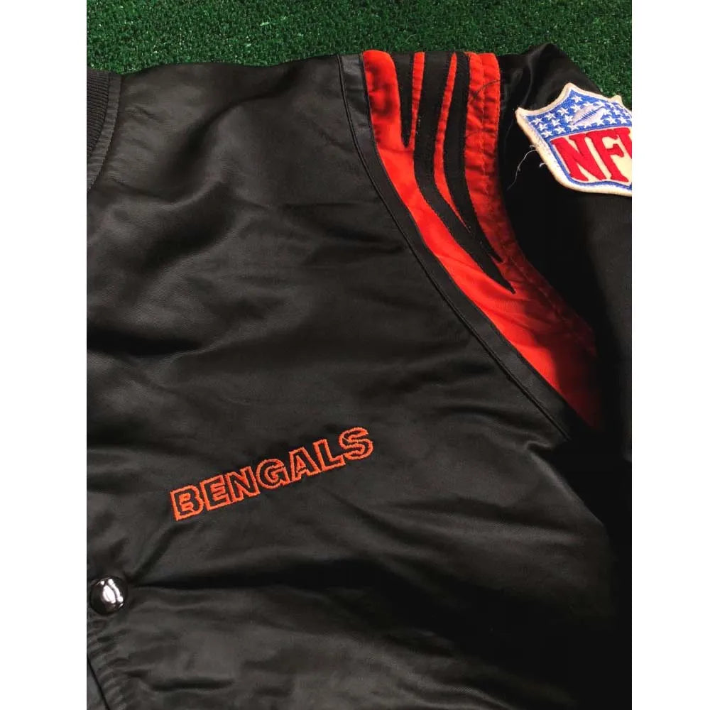 NFL Black/White Bengals Satin Jacket