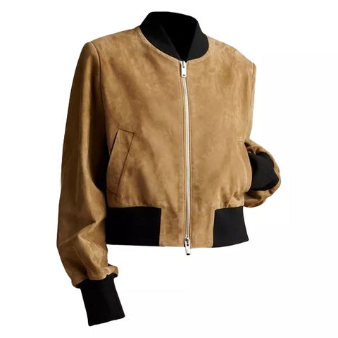 The Leider Suede Bomber Jacket