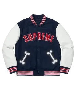 Supreme Bone Letterman Jacket