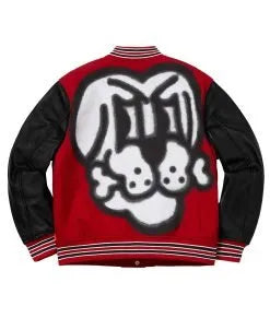 Supreme Bone Letterman Jacket