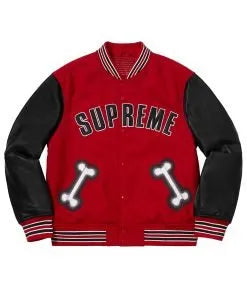 Supreme Bone Letterman Jacket