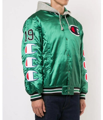 Varsity Supreme Champion Satin Jacket with Hood