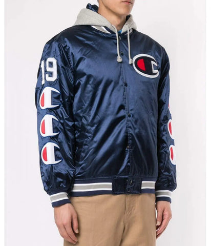 Varsity Supreme Champion Satin Jacket with Hood