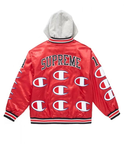 Varsity Supreme Champion Satin Jacket with Hood