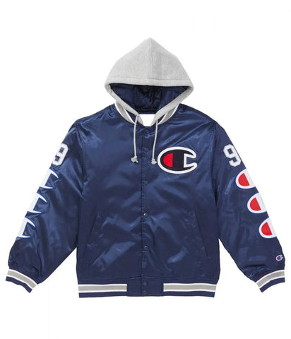 Varsity Supreme Champion Satin Jacket with Hood