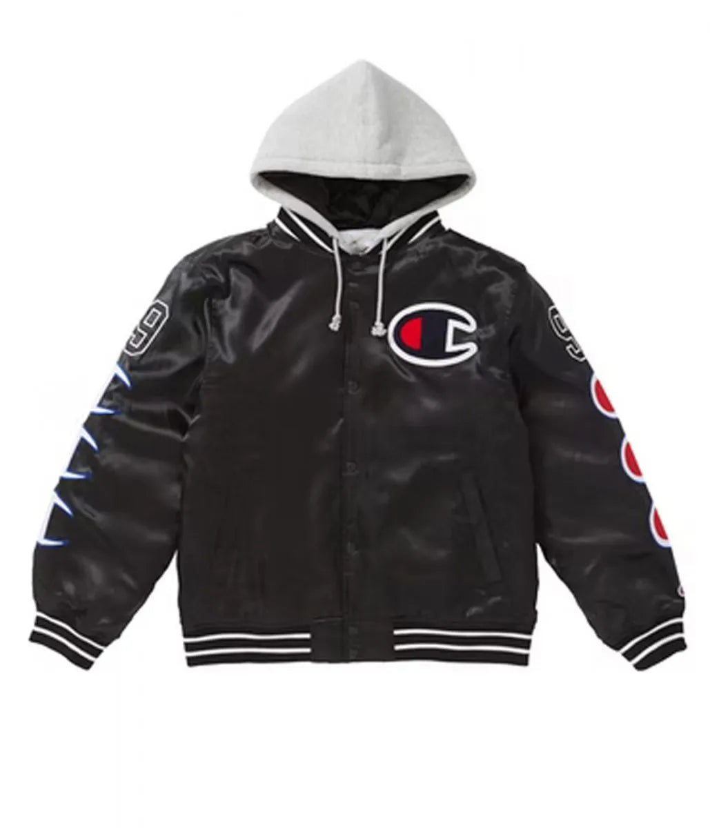 Varsity Supreme Champion Satin Jacket with Hood