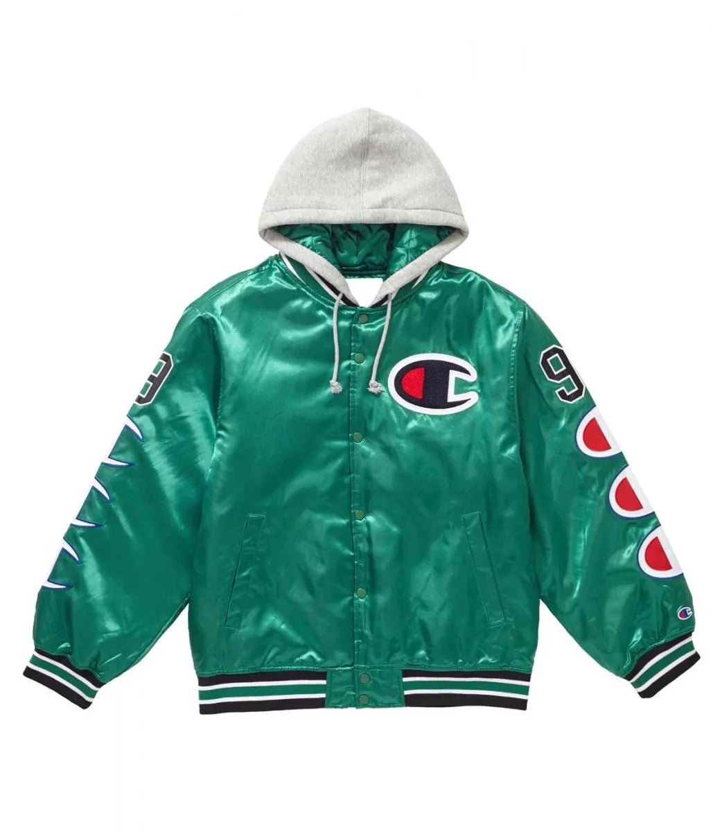 Varsity Supreme Champion Satin Jacket with Hood