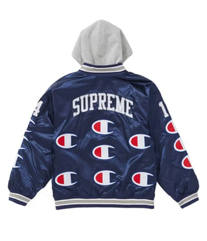 Varsity Supreme Champion Satin Jacket with Hood