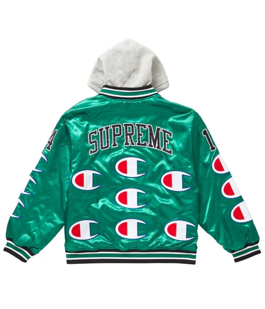 Varsity Supreme Champion Satin Jacket with Hood