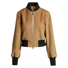 The Leider Suede Bomber Jacket