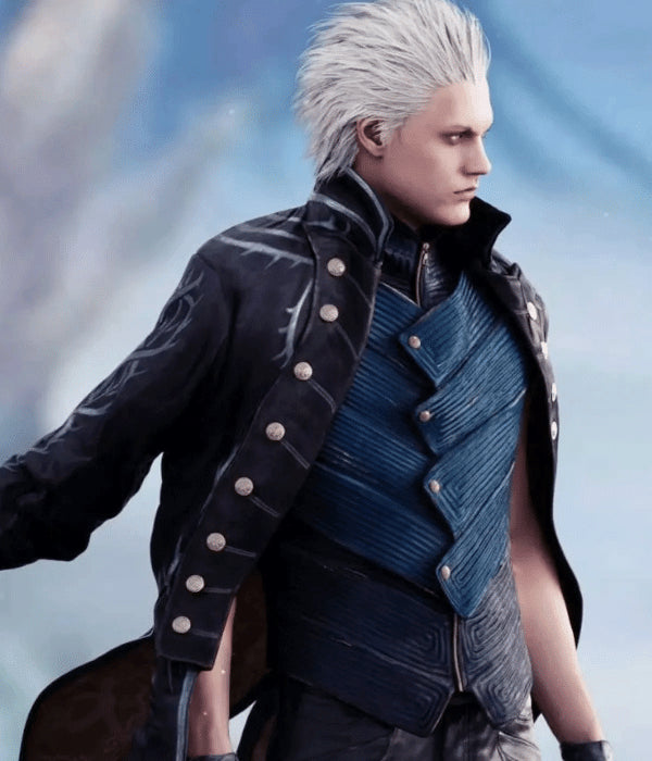 Vergil Devil May Cry 5 Black and Blue Vest