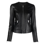 Ladies Leather Jacket Black