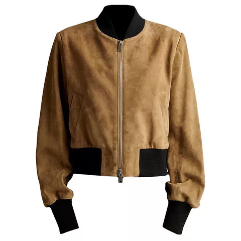 The Leider Suede Bomber Jacket